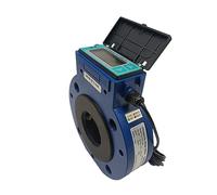 Débitmètre à affichage LCD numérique Connexion de bride d'alimentation de batterie de compteur d'eau à ultrasons, débitmètre d'eau numérique DN50mm DN65 DN80 DN100 IP68 pour mesurer le diesel kérosène