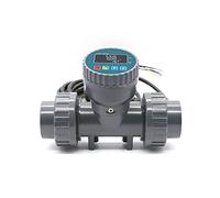 Débitmètre à affichage numérique intelligent de haute précision DN25-80, débitmètre électronique RS485 LCD, capteur débit en PVC for l'irrigation du jardin(LCD version,36895)