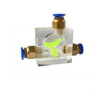 Débitmètre d'eau à boule flottante haute sensibilité Corps en acrylique transparent avec raccord en laiton standard pour équipement industriel de travail des métaux (12 mm)