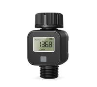 Débitmètre d'eau, Débitmètre D'eau Numérique Haute Précision IP6X Mesure La Consommation Et Le Débit For Tuyau D'arrosage De Jardin Extérieur(SGS05-NH)