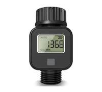 Débitmètre d'eau, Débitmètre D'eau Numérique Haute Précision IP6X Mesure La Consommation Et Le Débit For Tuyau D'arrosage De Jardin Extérieur(SGS05-NH)