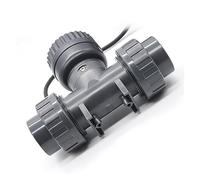 Débitmètre d'eau DN25-80 Haute précision Affichage numérique intelligent Débitmètre RS485 LCD Débitmètre électronique PVC Capteur de débit pour l'irrigation de la ferme et du jardin (DN40, sans