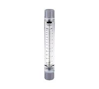 Débitmètre liquide, LZM-15G tube acrylique type rotamètre, compteur de débit d'eau de haute précision, 0,2-2 GPM et 1-7 LPM, filetage interne 1/2"
