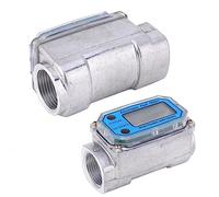 Débitmètre Liquide numérique, 10-200L1NPT Mini débitmètre à Turbine numérique Compteur de Carburant en Acier Inoxydable pour Eau Gaz Pétrole Essence
