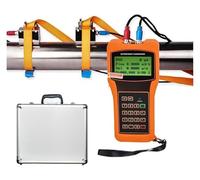 Débitmètre numérique à ultrasons à clipser avec transducteur pour mesure du débit de liquide de conduite d'eau, écran rétroéclairé, DN15-6000 mm