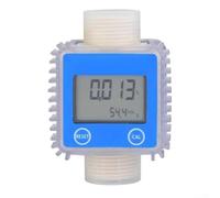 Débitmètre numérique de carburant K24 Jauge de capteur d'eau et d'huile avec affichage LCD en temps réel, mesure précise, pour divers fluides, installation facile, bleu, capteur de débit de turbine