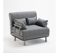 Deborah Twin 1,5-places Tissu Fauteuil-lit Canapé-lit pliable - Gris