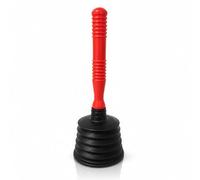 Déboucheur à ventouse professionnel pour WC, éviers et lavabos | Haute puissance d'aspiration | Manche ergonomique en plastique et caoutchouc | 28,5 x 10,5 cm Fluvia