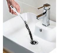 Déboucheur de tuyau, retire-cheveux de drain, brosse de nettoyage d'évier, outil de débouchage de tuyau d'eau, fournitures de nettoyage, nettoyeur de tuyau Acier inoxydable