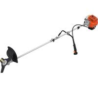 Débroussailleuse à essence, cylindrée 42,7 cm³, puissance 1,25 kW, 3 têtes de coupe, moteur refroidi par air, vitesse de rotation des lames 10 000 tr/min