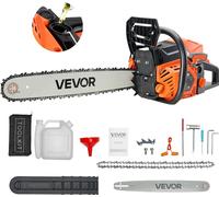 Débroussailleuse à essence VEVOR 52 cm³ équipée de deux réservoirs de carburant et d'une fonction d'arrêt d'urgence, adaptée à l'abattage d'arbres, à l'élagage et à la coupe de branches