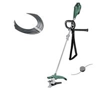 Débroussailleuse Bosch - AFS 23-37 (1000W, avec Lame à 3 Dents, Bobine pour Fil de Coupe, 3 Fils de Coupe, poignée supplémentaire, Capot de Protection) + Fil Ultra-résistant Bosch - pour AFS 23-37