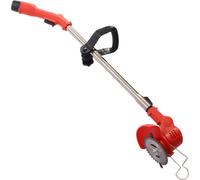 Débroussailleuse électrique - Débroussailleuse sans fil - Moteur en cuivre de 600 W - Batterie 12 V (non fournie) - Manche télescopique - Lame en plastique/fer - Orange