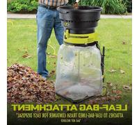 Débroussailleuse électrique pour jardin - Broyeur de feuilles - Traitement des déchets de jardin - Réduction des déchets de 17:1 - Entonnoir de 54 cm - Noir