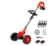 Débroussailleuse Electrique sans Fil, 8000 tr/min, poignée télescopique, 8 options de lames, adaptée aux travaux de jardinage.