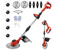 Débroussailleuse Électrique sans Fil pour Makita Batterie, Coupe Bordure avec Manche télescopique de 100 à 140 cm (Largeur de Coupe 24 cm, 25000 TR/Min) pour la pelouse et Le Jardin