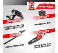 Débroussailleuse multifonctions 4 en 1 - 52cc - Elem Garden