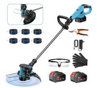 Débroussailleuse sans fil 21 V, 2 batteries 4,0 Ah, lame de 300 mm, 2-en-1, coffret