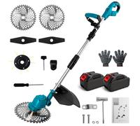 Débroussailleuse sans Fil 500W Coupe-Bordure 4 en 1 avec 2 Batteries 3.0Ah