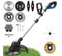 Débroussailleuse sans fil 980 W pour batteries Makita 18 V | Débroussailleuse 7 en 1 avec brosse à mauvaises herbes | Moteur sans balais 14800 tr/min | Idéal pour le jardin, la pelouse et les buissons