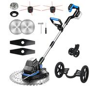 Débroussailleuse sans Fil pour Makita 18V (sans Batterie) | Coupe-herbe électrique, sans balais, rétractable, indicateur batterie, roue, tête 90° et poignée pivotante