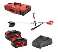 Débroussailleuse sans Fil Stayer 36V (2x18V) - Kit 2 Batteries 6.0Ah + Chargeur + malette - Tête Fil Nylon et Disque - Rotation Inverse Anti-enroulement - Structure Aluminium - Poignée rotative 180°