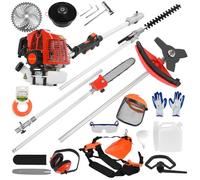 Débroussailleuse thermique -3000 RPM - 8500-9500 tr/min - 52CC - 180X35X35cm - Taille-haie à essence - avec accessoire de