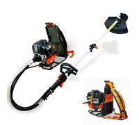 Fuxtec Débroussailleuse Thermique à Dos 2 en 1 Multitool FX-MS152T 52cm3 Peut Se Porter sur Le Dos Bobine de Fil Lame 3 Dents