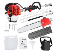 Débroussailleuse Thermique à Essence - FIANAO - 26CC - 7500 RPM - Moteur 2 Temps - Perche Extensible 3,6 m - Réservoir 0,7L