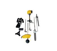 Débroussailleuse thermique multifonction 5en1 - 52cm3 (débroussailleuse, élagueuse, taille-haies, coupe-bordures, rallonge)