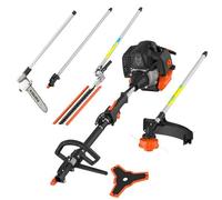 Fuxtec Débroussailleuse Thermique Multifonction 5en1 Multitool FX-MT252ER Easy Starter 3CV 52 cm³, Moteur 2 Temps, Élagueuse Inclinable Taille Haie Coupe Bordure avec Fil ou Lame 1 Mètre Rallonge