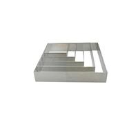 DeBuyer - Cercle à entremets carré en inox, Longueur 20 cm