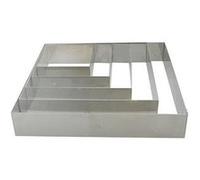 DeBuyer - Cercle à entremets carré en inox, Longueur 8 cm