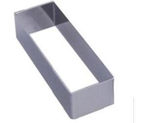 DeBuyer - Cercle Forme inox - Rectangle angles vifs : Longueur 12 cm G