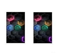 Décalcomanie Pilier B pour voiture 2x pour Nid d'Abeille 50cm(E) | Lot de 2 , dimensions 50x25cm, couvre entièrement le pilier B, aspect pour sportif immédiat