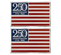 Décalcomanies De Drapeau Américain De Voiture | 250e Emblème Du Drapeau En Métal | 1776-2026 Décalcomanie Antirouille Patriotique | Pour Véhicules Automobiles Camionnettes SUV RV Motos Garage 4 Juille
