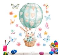 Décalcomanies De Pâques | Décalcomanie Statique Réutilisable Printanière - Stickers Vitre Lapin de Pâques - Pour Fenêtre Porte Vitrée Décoration Fêtes Maison Bureau Restaurant