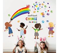 decalmile Stickers Muraux Arc en Ciel Citations Autocollant Mural Inspirante Citations et Lettres Décoration Murale Chambre Enfants Bébé Salle de Classe Pépinière