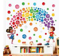 decalmile Stickers Muraux Enfants Coloré Bulles Autocollant Mural Lecture Citations Motivation Décoration Murale Chambre Enfants Salle de Classe Salle de Lecture