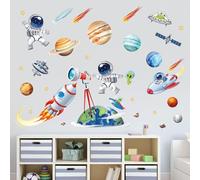 decalmile Stickers Muraux Espace Planete Autocollant Mural Astronaute