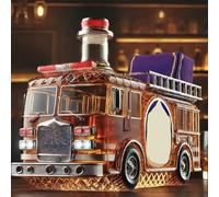 Decanter Whisky Figurine - 300ML Carafe A Decanter Vin, Bouteille De Whisky 3D En Forme De Camion De Pompiers, Carafe À Whisky Fantaisie En Verre, Décoration De Bar Ou De Bureau.(A)