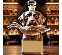 Decanter Whisky Figurine - 300ML Carafe A Decanter Vin, Verres À Whisky 3D En Forme De Chien De Chasse, Carafe À Whisky Amusante, Bouteille De Vin Et Décoration De Bar(A)