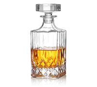 Décanteur à whisky 700 ml - Fabriqué à la main - Carafe à whisky - Scotch, whisky, bourbon - Robuste - Cadeau - Fête des pères, anniversaire, Noël - bar, boisson, verre, verre