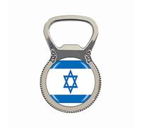 Décapsuleur de bouteille de bière en forme de drapeau d'Israël, aimant de réfrigérateur en métal, verre et cristal, souvenir de voyage, cadeau de décoration de la maison