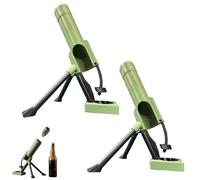 Décapsuleur de Mortier - Décapsuleur de Bière - Lanceur de Capsules de 51 mm - Design Automatique Mains Libres - Ouvre-Bouteille de Bière Tactique - Pour Maison,Bar,Fête,Bureaux,étagères (Vert*2)