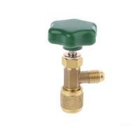 Décapsuleur de valve de robinet HVAC pour filetage 7/16-28Unf, outil de réfrigération en acier inoxydable et laiton avec joint en caoutchouc chloroprène, accessoire de climatisation vert