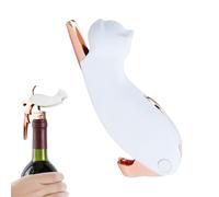 Décapsuleur de vin, tire-bouchon - Tire-bouchon multifonction en forme de chat - En acier inoxydable - Pour cuisine, restaurant