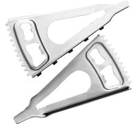 Décapsuleur double, décapsuleur multifonction 5-en-1 en acier inoxydable, décapsuleur pour bouteilles de soda avec bandes antidérapantes en silicone pour les ongles longs