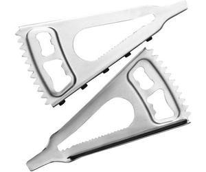Décapsuleur double, décapsuleur multifonction 5-en-1 en acier inoxydable, décapsuleur pour bouteilles de soda avec bandes antidérapantes en silicone pour les ongles longs