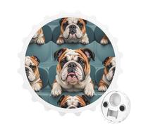 Décapsuleur magnétique amusant en forme de bouledogue anglais pour réfrigérateur - Aimant puissant pour réfrigérateur - Cadeau décoratif pour petit ami, mari, père, blanc